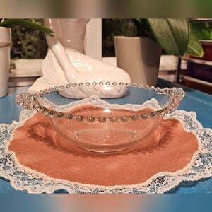 Elegant Clear Glass Serving Bowl